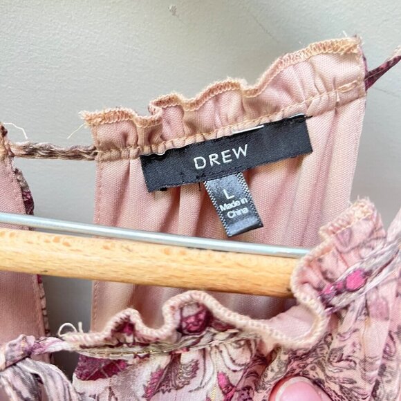 Drew Women's Sleeveless Floral Tiered Dress Lightweight & Flowy Size L 100% Poly - Picture 6 of 6